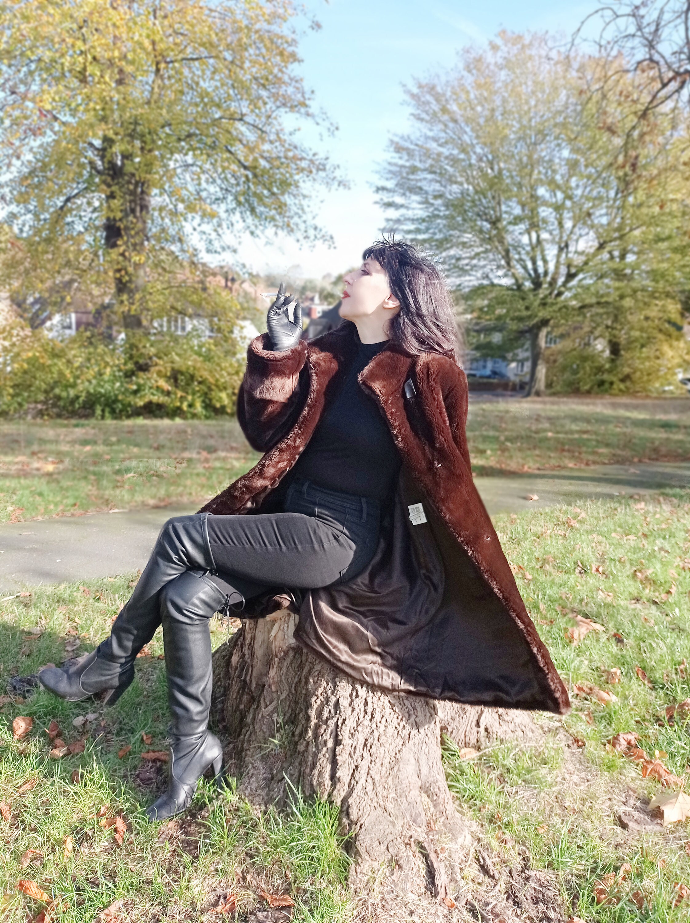 Vintage Lucien Daville Paris Faux Fur Coat - Harrods Dark Brown - Etsy