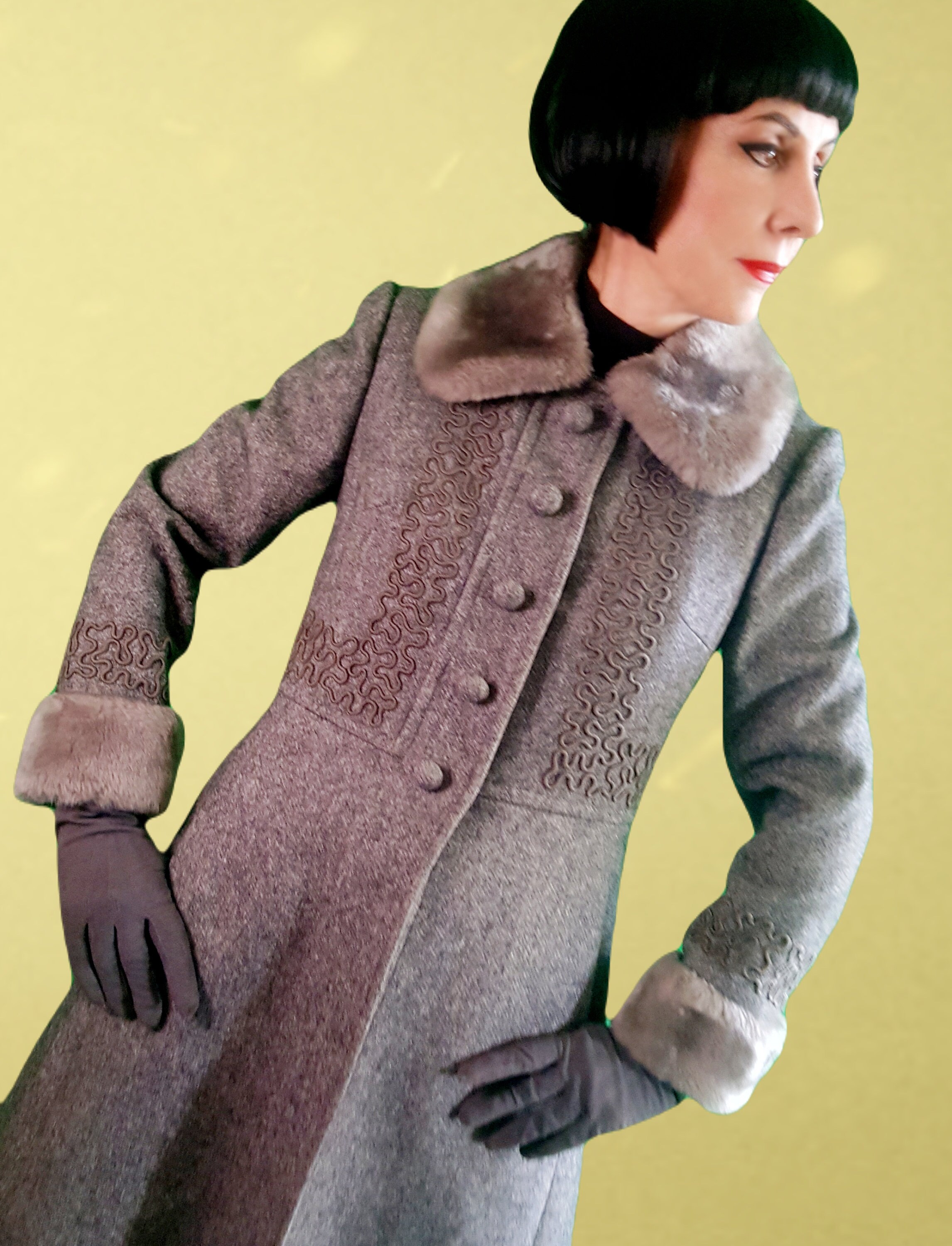supreme コート　Fur Collar Tweed Coat Supreme Fur Collar Car Coat (FW22) - $498