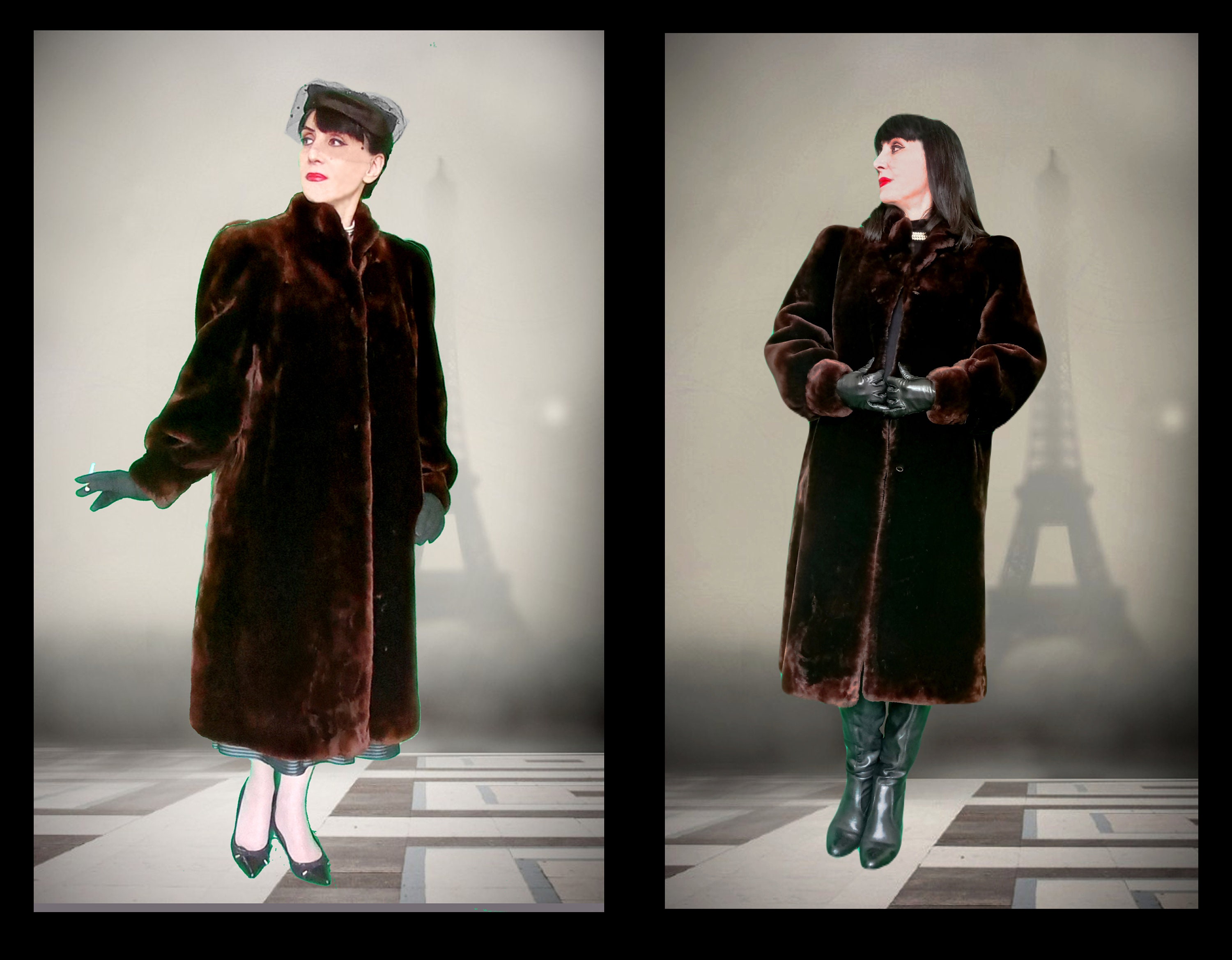 vintage mouton fur coat, Long, 3 Button With Pockets | eBay