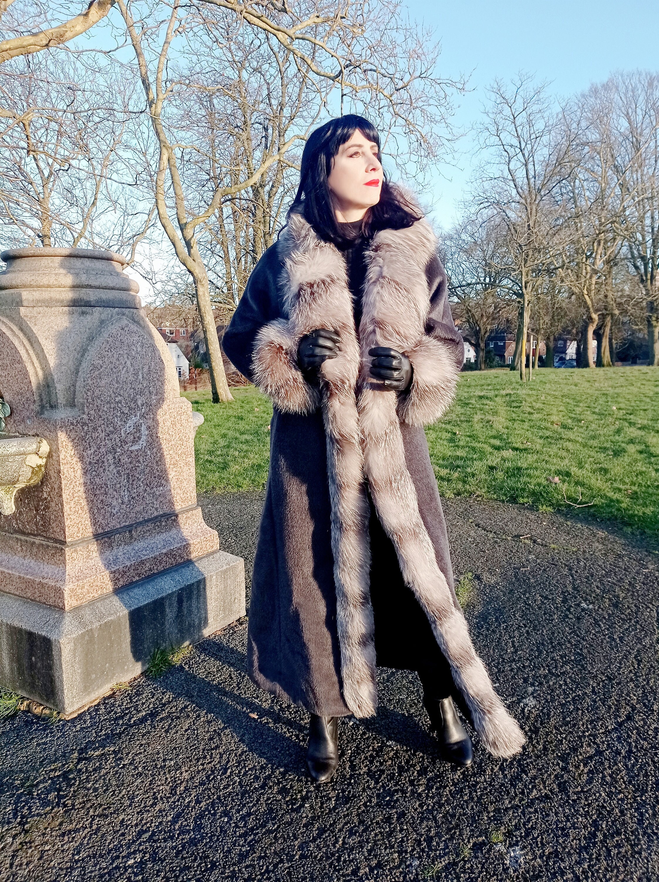 Llama top fur coat