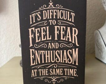 It's difficult to feel fear and enthusiasm at the same time. • 6 pack of Recovery Anniversary Cards