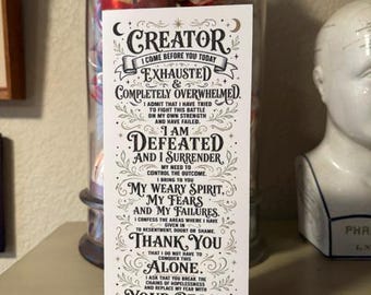 Creator I come before you today, exhausted and completely overwhelmed. I admit that I have tried • 6 pack of Recovery Anniversary Cards