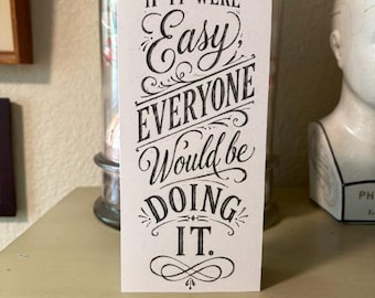 If it were easy, everyone would be doing it • a 6 pack of Recovery Anniversary Cards