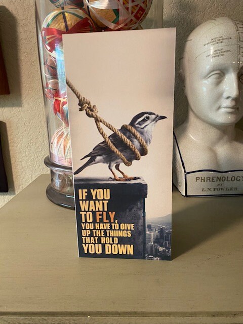 If You Want to Fly You Have to Give up the Things That Hold You Down ...