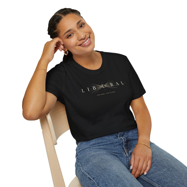 Liberal - Open minds. Open futures. • T- Shirt image 3