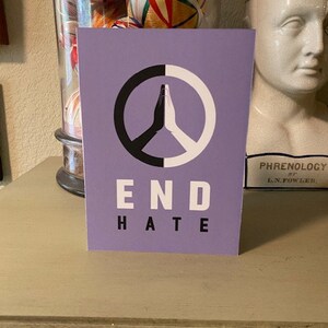END HATE • 12,7 x 18,8 cm • 6er-Pack Erholungskarten