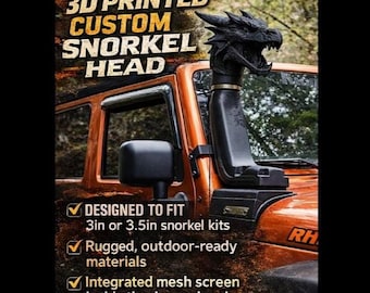 Custom Snorkel Topper - Seamlessly Integrates into Your Current Snorkel Kit - Take your Off-Road Rig to the Next Level