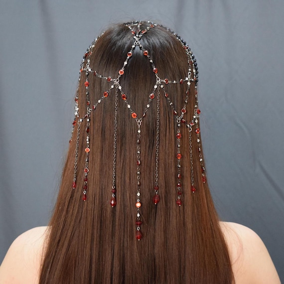 3-Piece Rhinestone Headpiece Set Braided Headband Chain Hair Jewelry Meidiya Bride Wedding Rhinestone Pearl Braided Hair Vine  main image 4