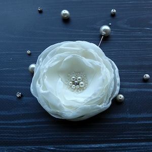 Silk flowers brooch lapel pin woman jewelry dress accessories
