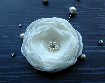 Silk flowers brooch lapel pin woman jewelry dress accessories