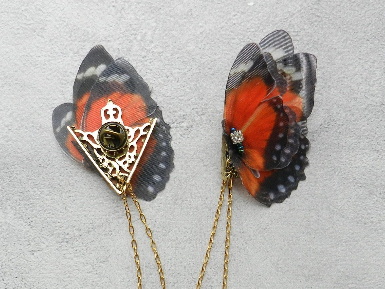 Chaîne De Clip Pour Lèvres Avec Pendentif Papillon Violet - Bijou Vaginal Neuf Avec étiquettes