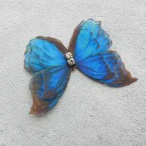 Bridal blue butterfly shoe clips with rhinestones image 9