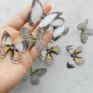 Silk butterflies hair pins with double-layer wings girl hair accessories