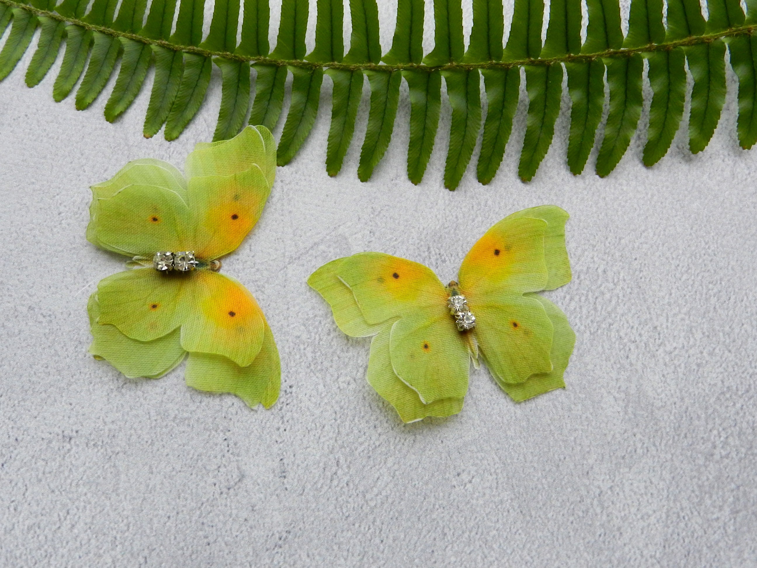 Silk Butterflies Hair Clips With Double-layer Wings Hair 