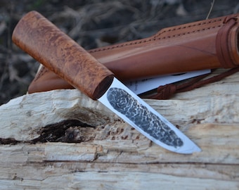 Cuchillo Yakut, cuchillo hecho a mano, cuchillo de caza forjado, acero D2