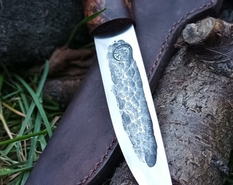 Handmade Knife Yakut, hand forged knife, fishing knife, hunting knife D2