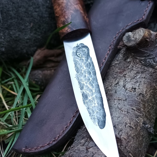 Handmade Knife Yakut, hand forged knife, fishing knife, hunting knife D2