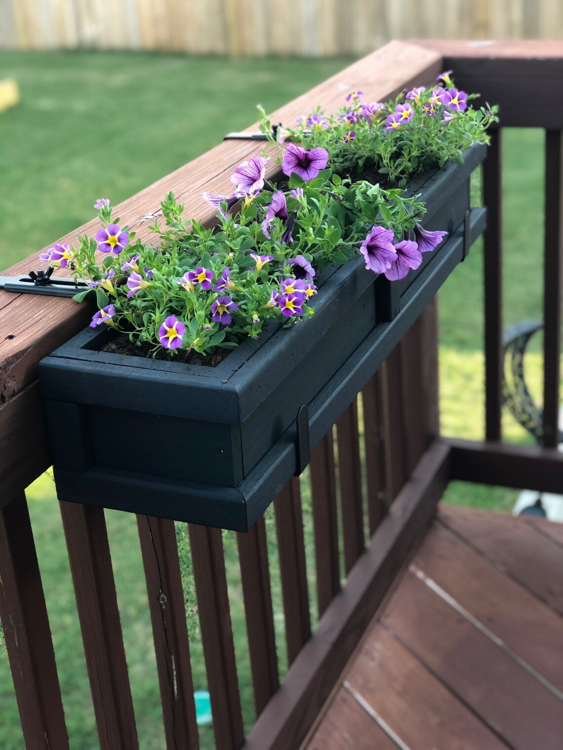 Wooden Hanging Planter Box Etsy