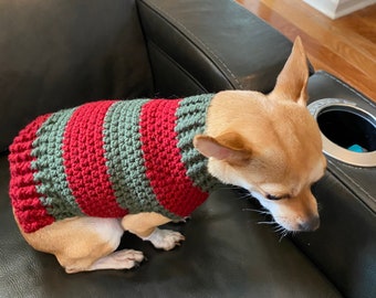 Customizable Horror / Slasher Inspired Dog Sweater available in 4 sizes