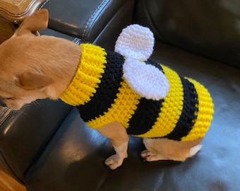 Bumblebee Dog Sweater / Halloween Costume Available in 4 Sizes
