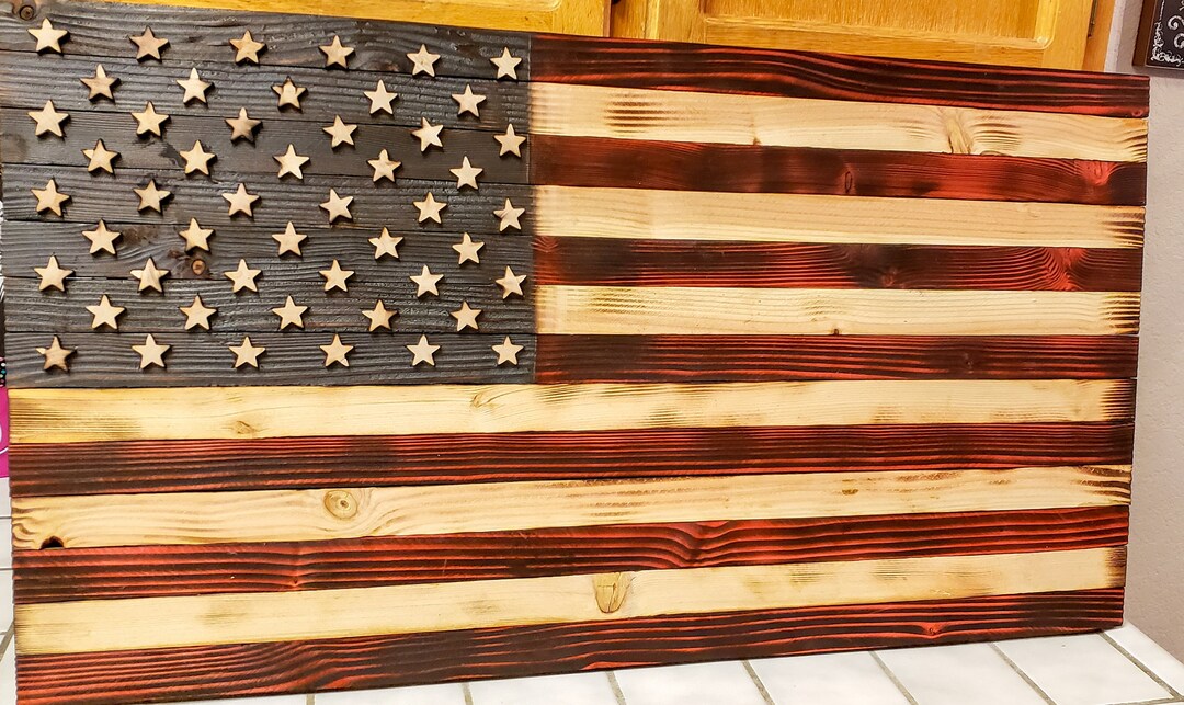 Custom Wooden Flags Etsy