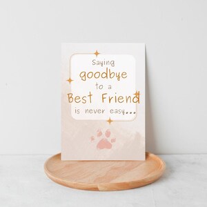 Tarjeta de condolencias por la pérdida de una mascota / Amado por siempre / Descarga instantánea