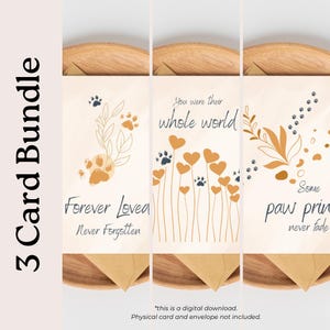 Pet Sympathy Card Set | Pack of 3 | Thoughtful Condolence Cards