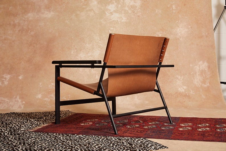 Leather Sling Chair Etsy