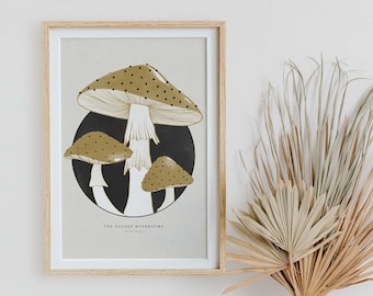 Printable wall art, Downloadable art prints, Mushroom wall art, Fungi Wall Art, Fungi Print, Living room wall decor Printable Fungi Wall Art