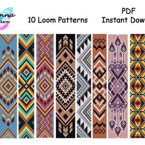 Loom bracelet pattern Bead bracelets kit Beading loom kit pattern Miyuki pattern Seed bead pattern Loom stitch bracelet Beadwork Big E book
