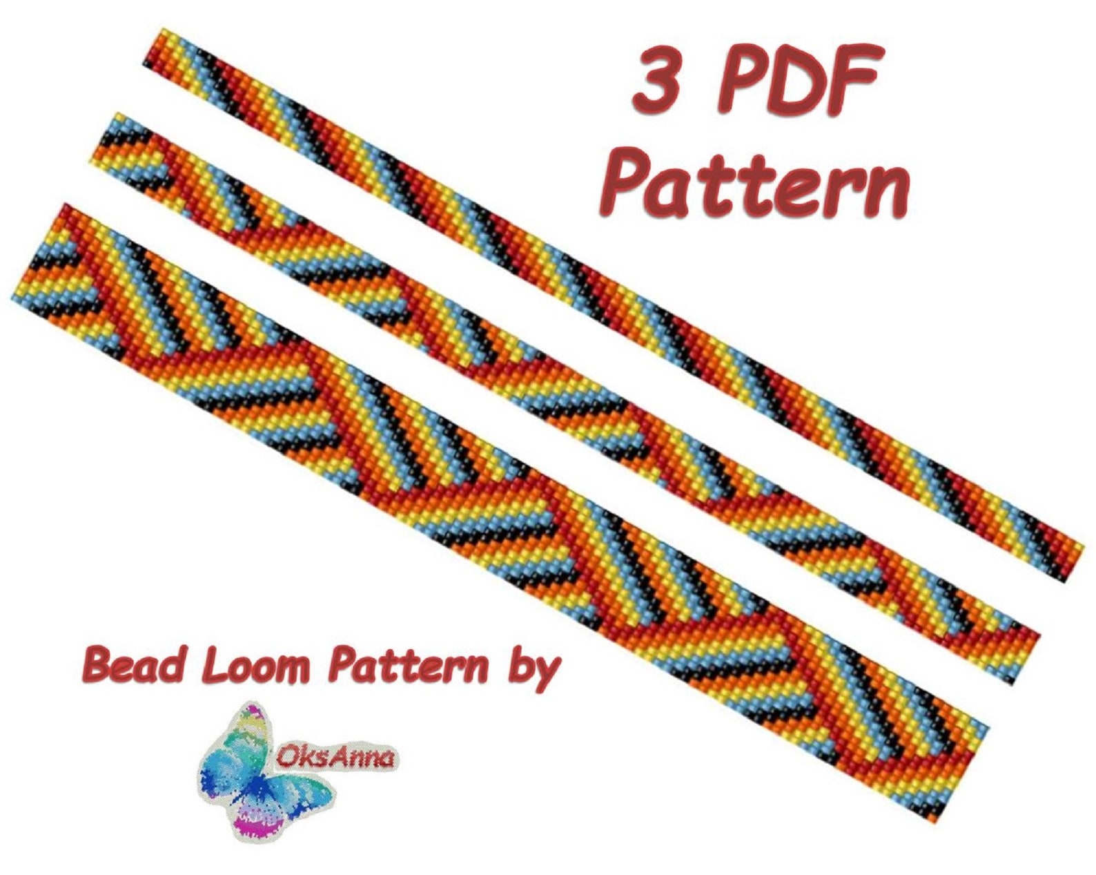 Seed Bead Bracelet Loom Pattern Miyuki Pattern Beadweaving Etsy