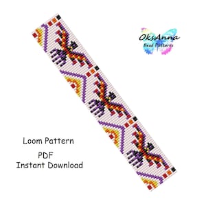 Mönster för armband med Thunderbird Loom | Miyuki Seed Beadwork (PDF-nedladdning)