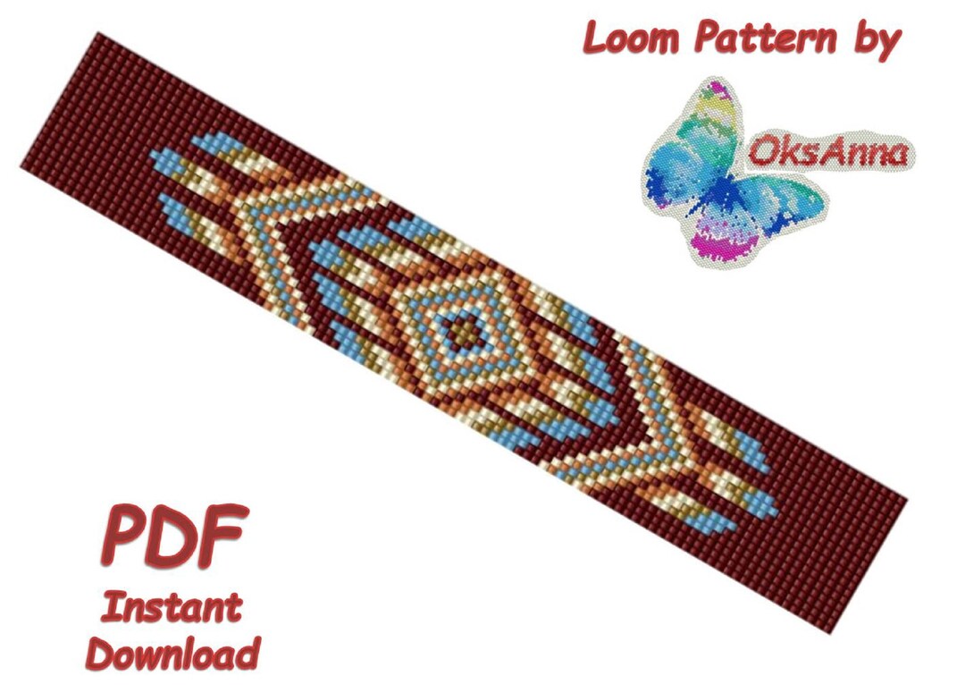 Beading Bracelet Pattern Beading Pattern Beaded Pattern Loom Pattern