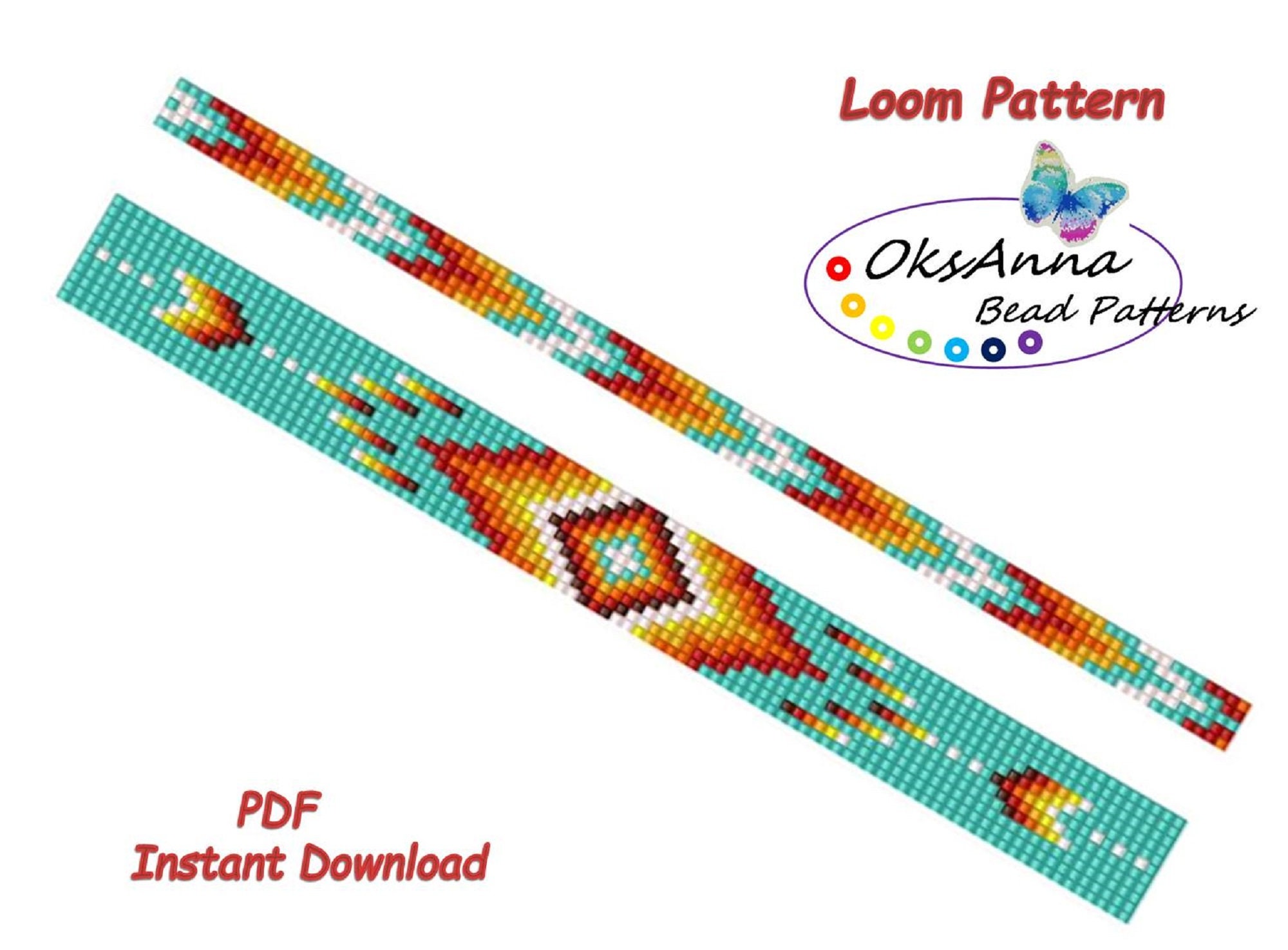 Loom Pattern Beading Bracelet Pattern Beading Pattern Etsy
