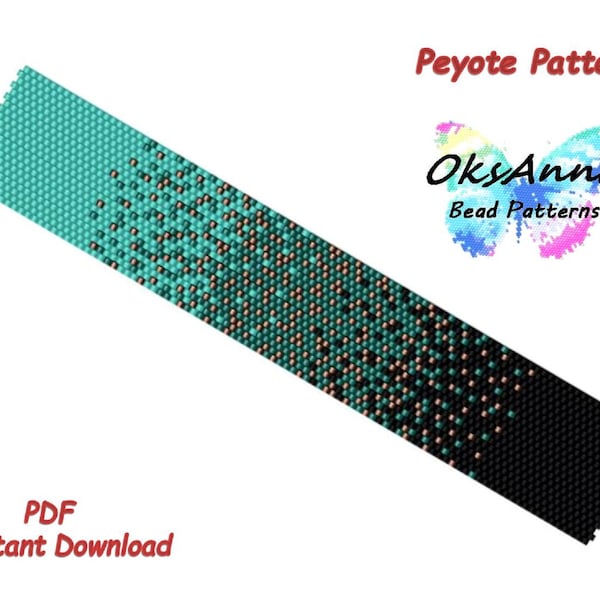 Peyote bracelet pattern Peyote pattern Peyote stitch bracelet Bead weaving pattern Miyuki pattern Beading tutorial Beadwork bracelet design