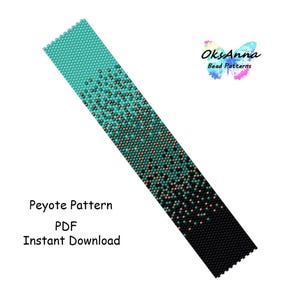 Abstract Peyote bracelet pattern Sead bead pattern Even count Peyote stitch Miyuki bracelet design Beading tutorial Beadwork jewelry design