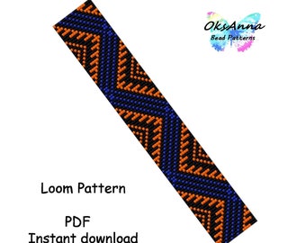 Loom bead pattern Beading bracelet pattern Loom pattern Miyuki pattern Seed bead pattern Loom stitch bracelet design Beadwork jewelry