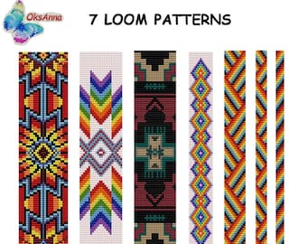 Seed bead bracelet loom pattern Miyuki pattern Beadweaving pattern Bead bracelet pattern Loom stitch Miyuki bracelet Beadwork pattern