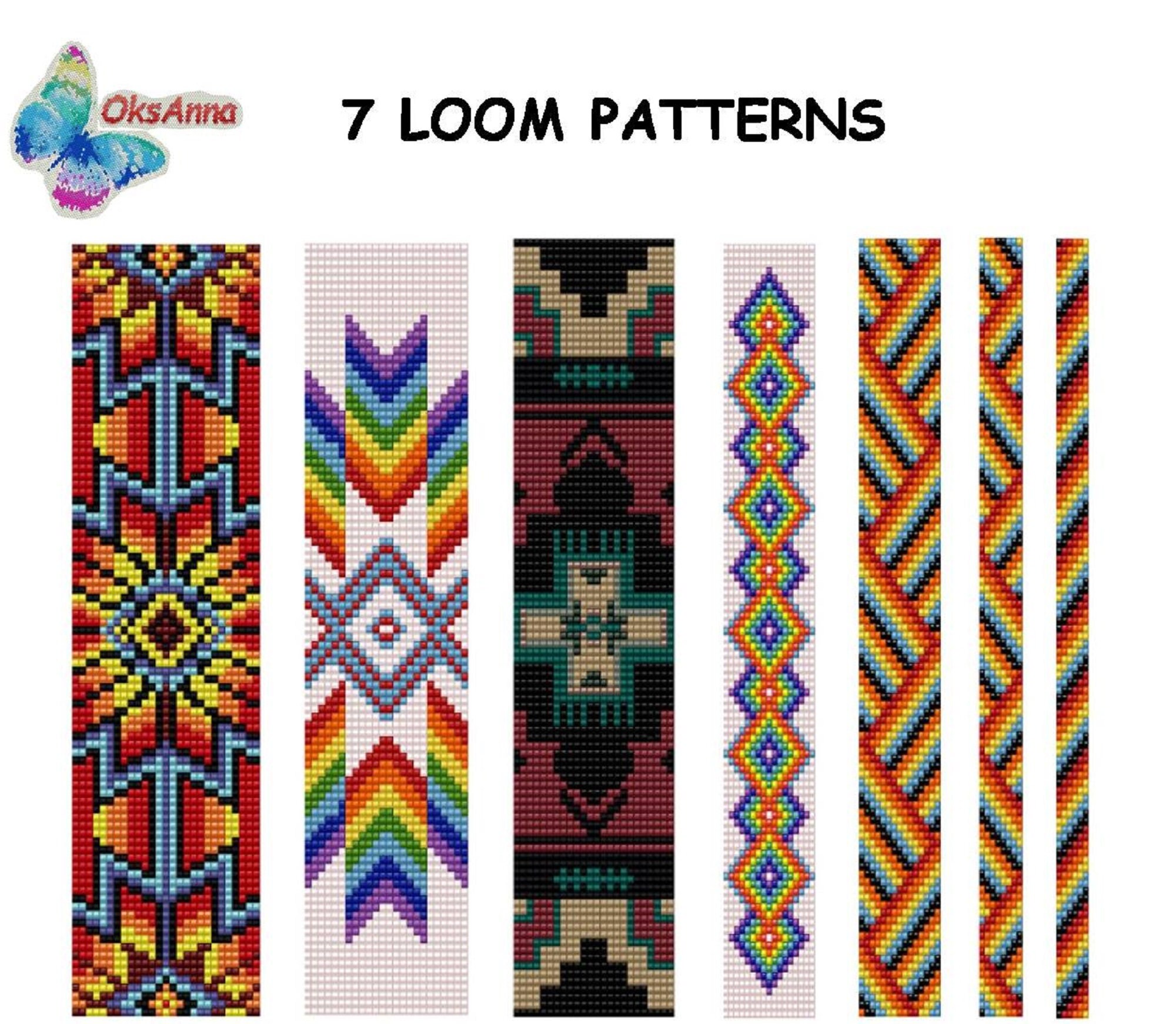 Seed Bead Bracelet Loom Pattern Miyuki Pattern Beadweaving Etsy