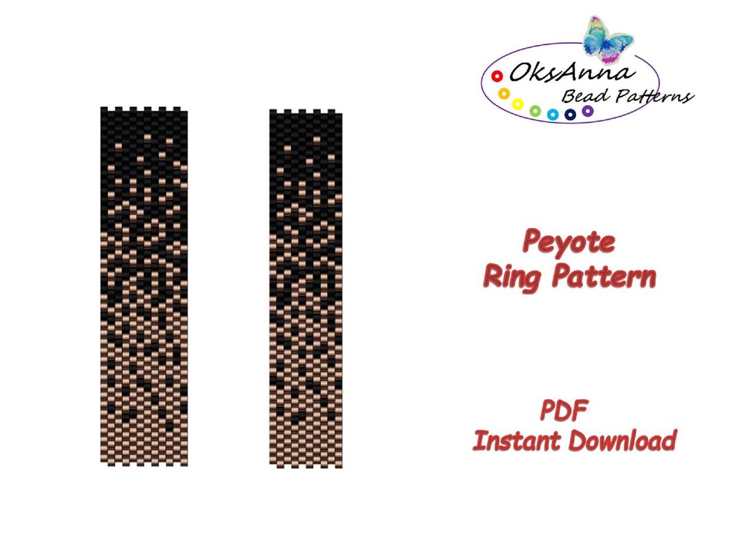 Peyote Ring Pattern Peyote Pattern Peyote PDF Design Peyote Stitch Ring ...