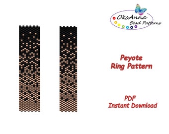 Motif de bague Peyote Motif Peyote Conception PDF Peyote Bague en point Peyote Bague de tissage de perles Motif Miyuki Tutoriel de perles Conception de perlage