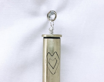 Love 38 special, etched heart and gold dot hollow point