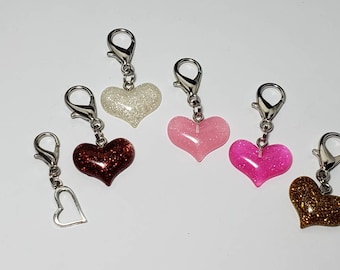 Heart Zipper Pull Charms