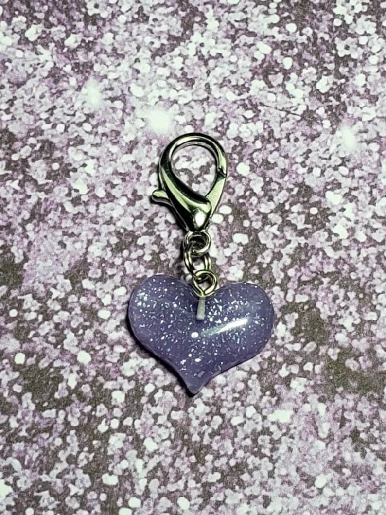 Heart Zipper Pull Charms Etsy