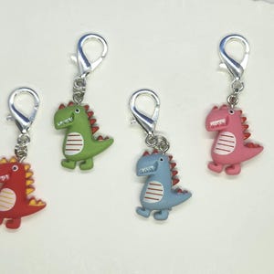 Dino Zipper Pull Charms
