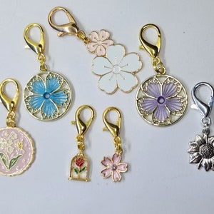 Flower Zipper Pull Charms