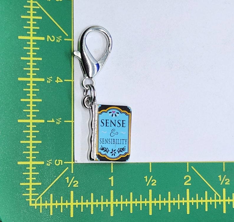 Metal Classic Book Zipper Pull Charms image 2