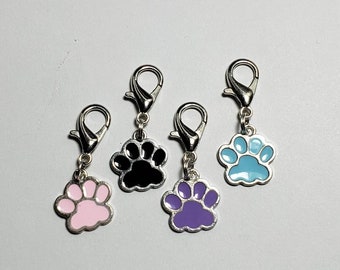 Paw Print Zipper Pull Charms