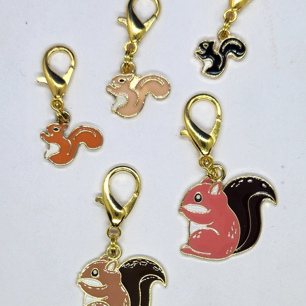 Squirrel Zipper Pull Charms