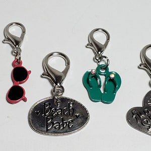 Beach Life Zipper Pull Charms